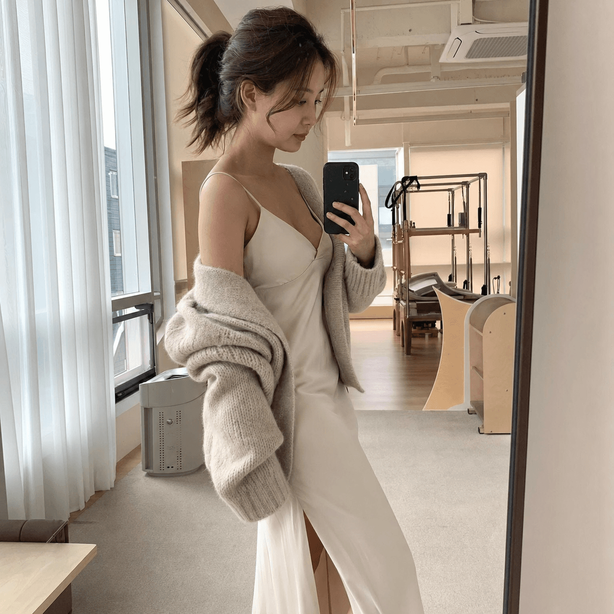 코끝성형 4주차 풀바디 미러 셀카 후기